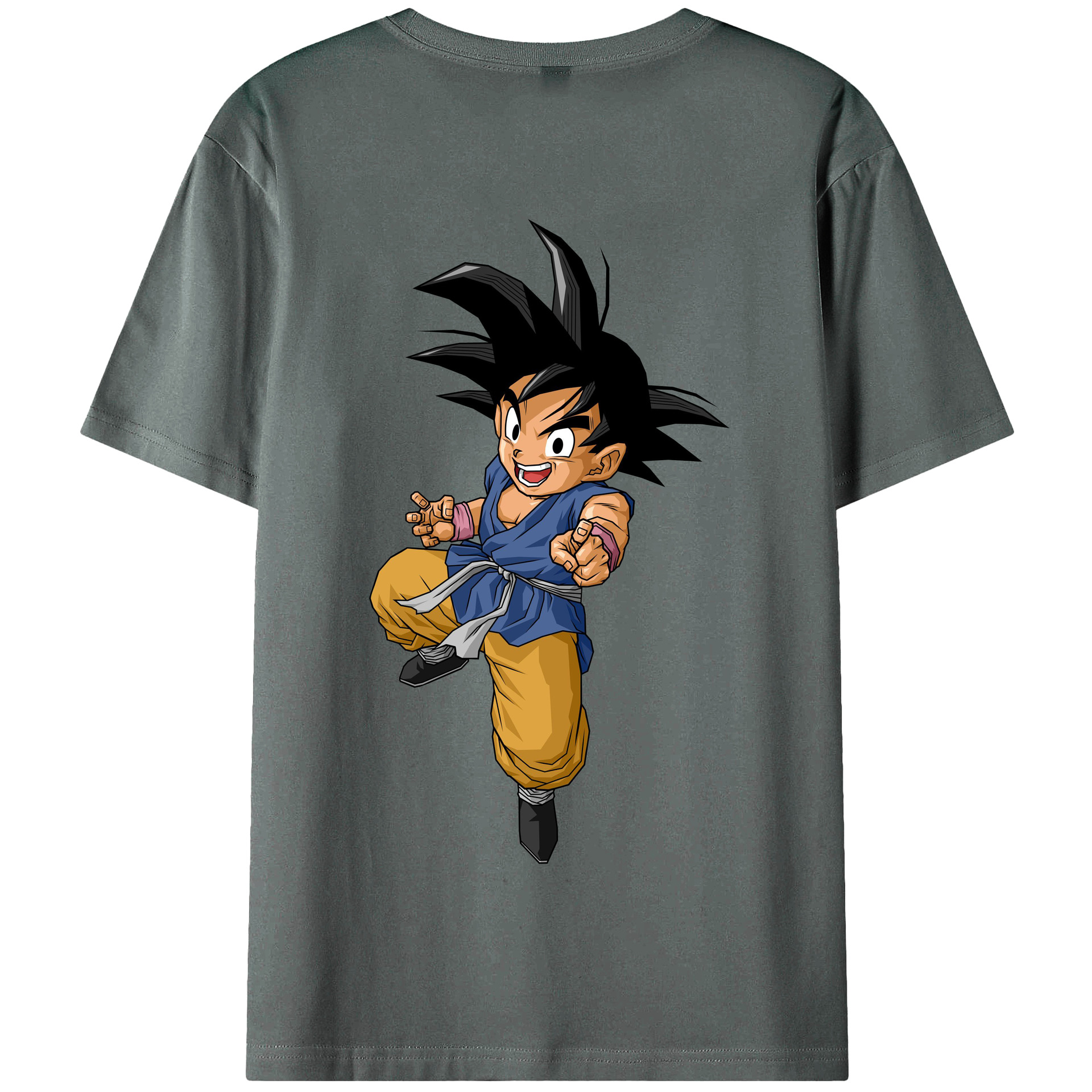 （画像用） ドラゴンボール 孫悟空（そん ごくう）Son Goku カカロット DRAGON BALL Kakarotto 綿100％半袖Tシャツ（背面プリント）